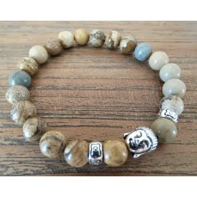 Bracelet Bouddha Thaï en Jaspe Paysage