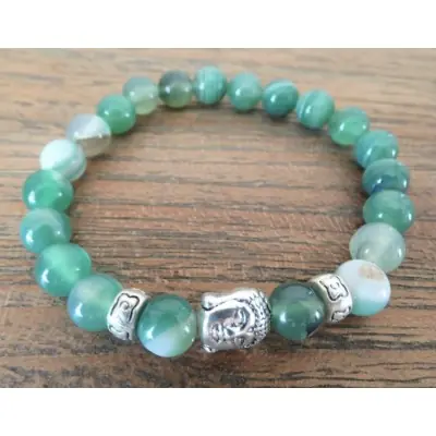 Bracelet Bouddha Thaï en Onyx vert