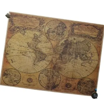 Poster Carte du Monde Rétro