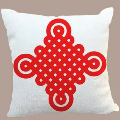Housse de Coussin Noeud Mystique rouge