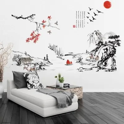 Sticker Paysage d’Asie Automnal