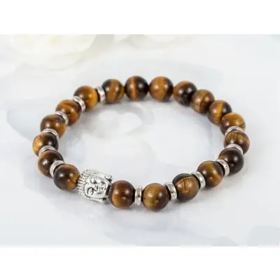 Bracelet Bouddha Thaï en Oeil de Tigre