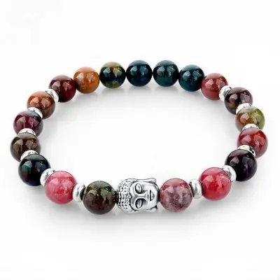 Bracelet Bouddha en Onyx multicolore