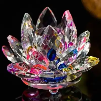 Fleur de Lotus en Cristal multicolore