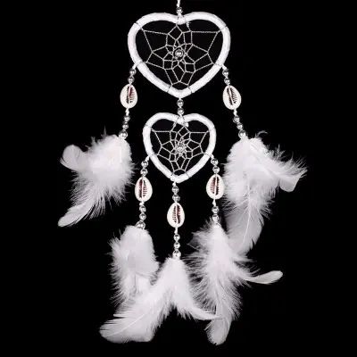 Attrape Rêves Coeurs blancs Coquillages