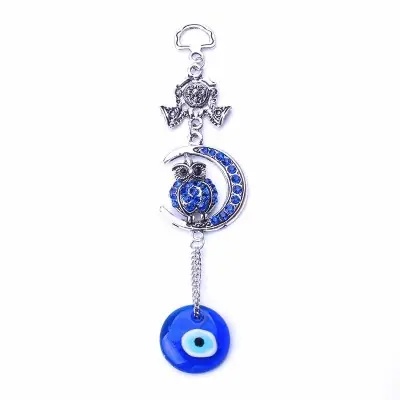 Porte Clés Talisman Hibou Croissant de Lune
