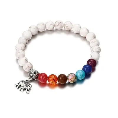 Bracelet 7 Chakras Eléphant Protecteur