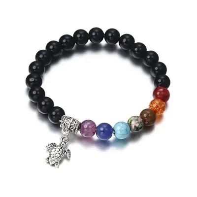 Bracelet 7 Ckakras Tortue de la Longévité