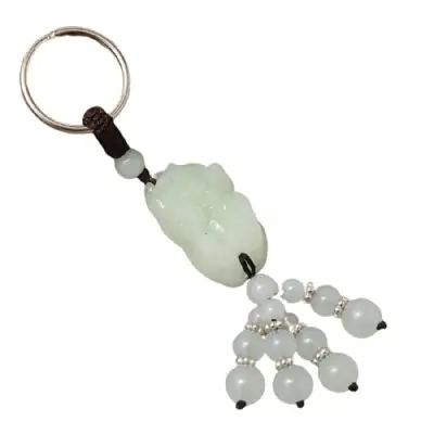 Porte Clés Pi Yao en Jade vert