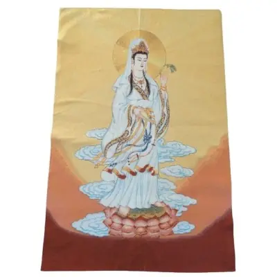 Grand Tangka Tapisserie Guan Yin du Pardon