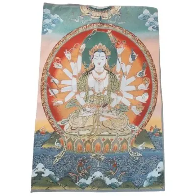 Grand Tangka Tapisserie Cundhi de la Beauté