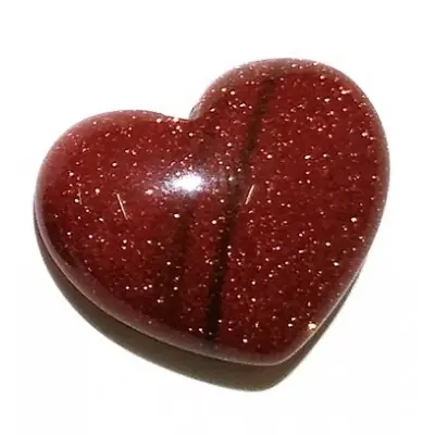 Coeur en Pierre de Sable marron 30mm