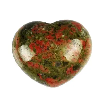 Coeur en Unakite 30mm