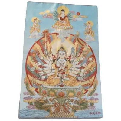 Grand Tangka Tapisserie Déesse Cundhi