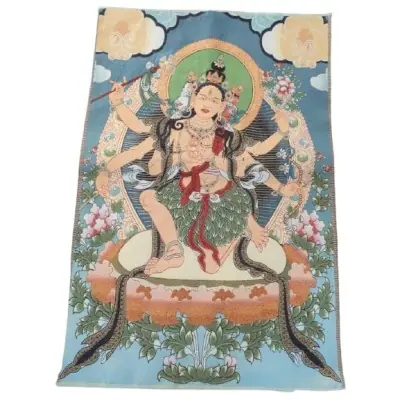 Grand Tangka Tapisserie Parnashavari Guérisseur