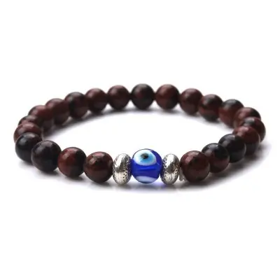 Bracelet Talisman Protecteur en Obsidienne Acajou