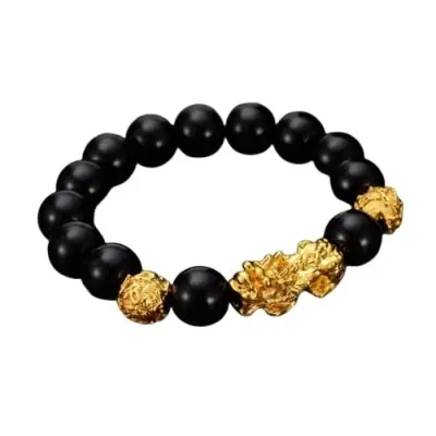 Bracelet Pi Yao Céleste en Obsidienne noire