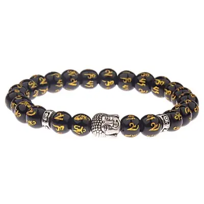 Bracelet Mala Bouddha argenté