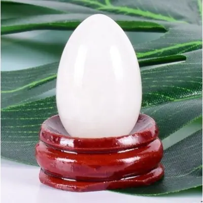 Oeuf en Jade blanc 30mm