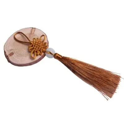 Grand Talisman Terre ocre Pièce Jade vert