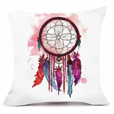 Housse de Coussin Attrape Rêves fushia
