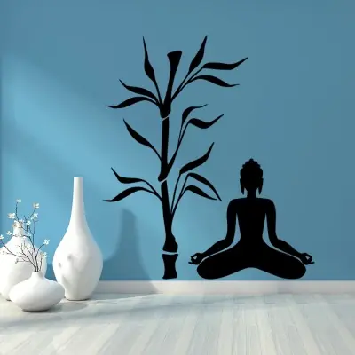 Sticker Bouddha Tige de Bambou
