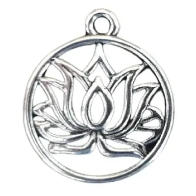 Pendentif Lotus de l’Harmonie argenté
