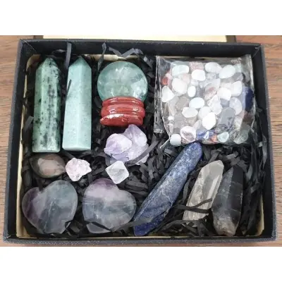 Coffret Chakra ensemble en Fluorite