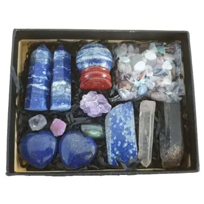 Coffret Chakra ensemble en Lapis Lazuli