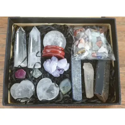 Coffret Chakra ensemble en Cristal de Roche