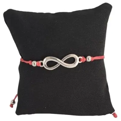 Bracelet Fils rouge 8 de l’Infini argenté