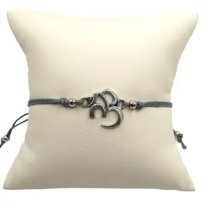 Bracelet gris Aum argenté