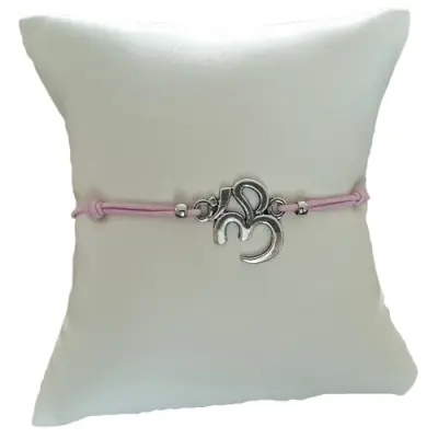 Bracelet rose Aum argenté