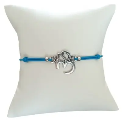 Bracelet turquoise Aum argenté