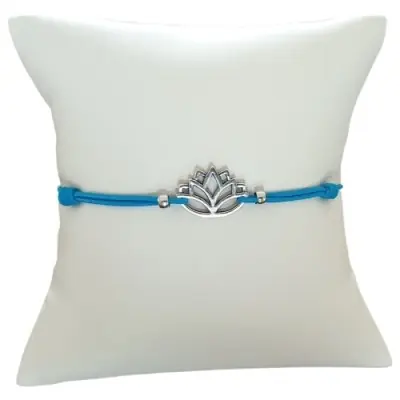 Bracelet turquoise Lotus argenté