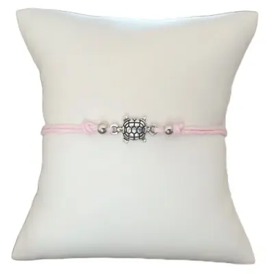 Bracelet rose Tortue argentée