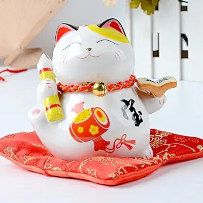 Statue Maneki Neko du Savoir Tirelire