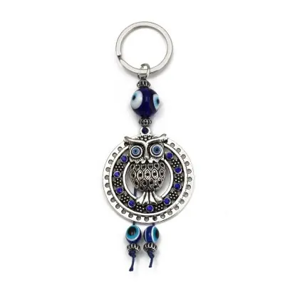 Porte Clés Talisman Hibou sur Soleil