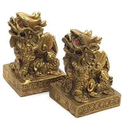 Statues Pi Yao Célestes cuivre