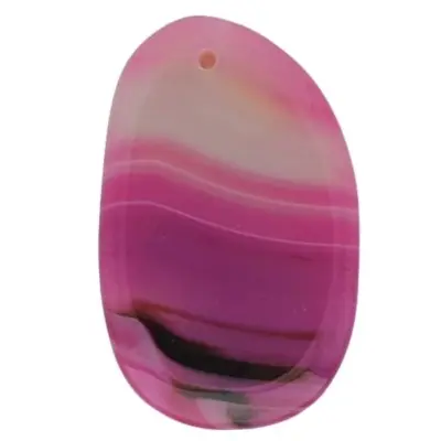Pendentif Galet en Agate rose