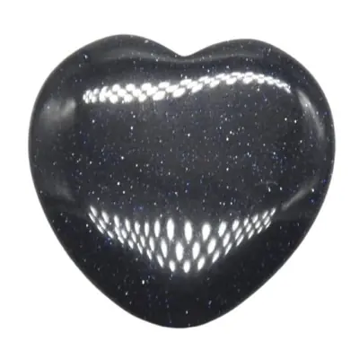 Coeur en Pierre de Sable bleue 30mm