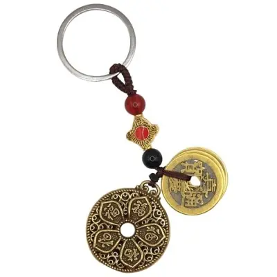 Porte Clés 5 Pièces de l’Empereur, Mantras Lotus