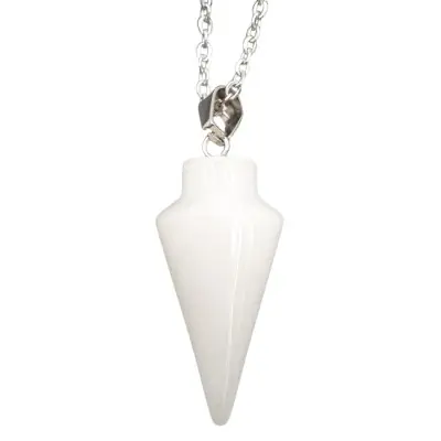 Collier Pendule en Jade blanc
