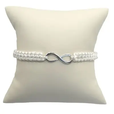 Bracelet 8 de l’Infini Elément Métal blanc