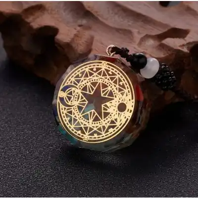 Collier Orgonite Chakras Alignement Céleste