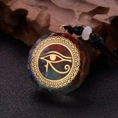 Collier Orgonite Chakras Oeil d’Horus