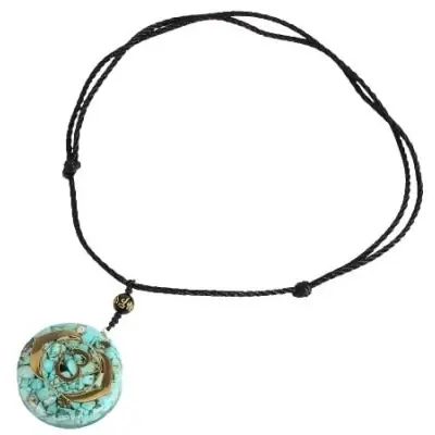 Collier Orgonite Chakra Ajna, Turquoise