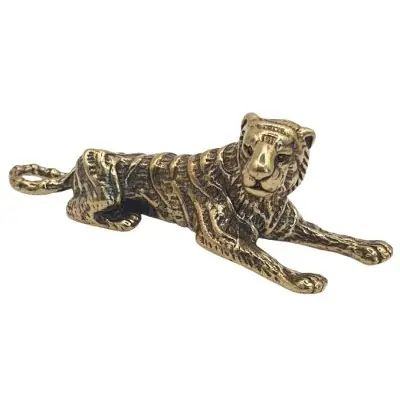 Statue Tigre Blanc Gardien, cuivre