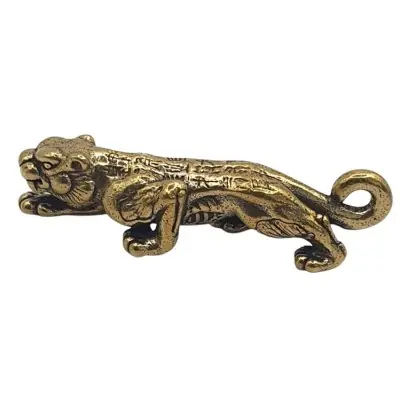 Statue Tigre Blanc aux Aguets cuivre