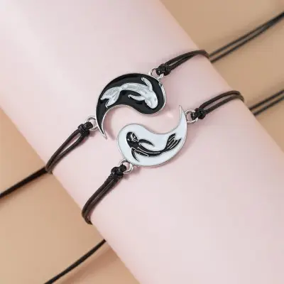 Bracelets Couple Yin Yang Poissons Carpes